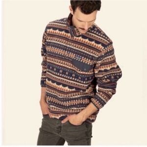 Patagonia Fleece Synchilla Snap-T Fleece Pullover Cottage Isle El Cap Khaki XXL